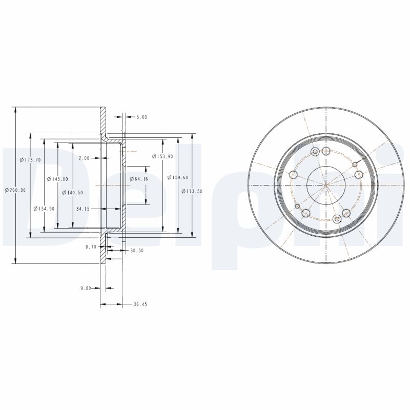 Disc frana DELPHI BG4118C