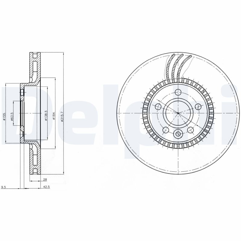 Disc frana DELPHI BG4123