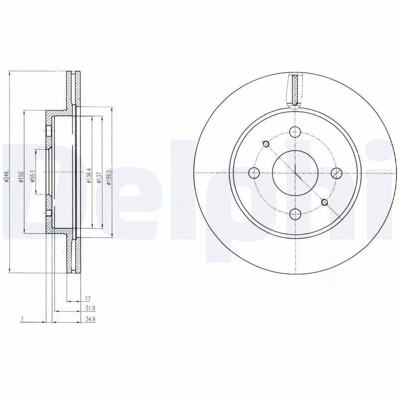 Disc frana DELPHI BG4128