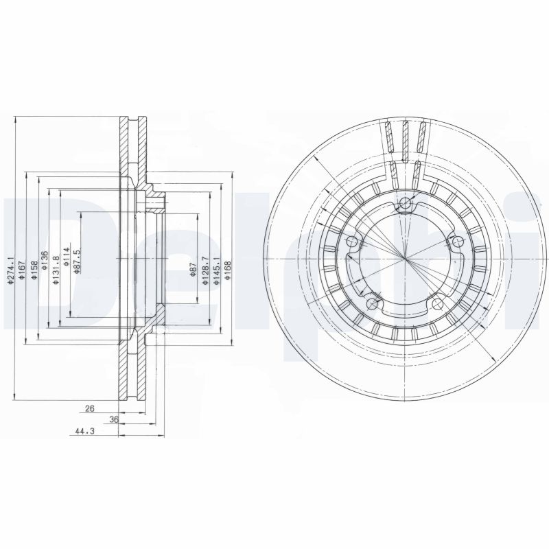 Disc frana DELPHI BG4134
