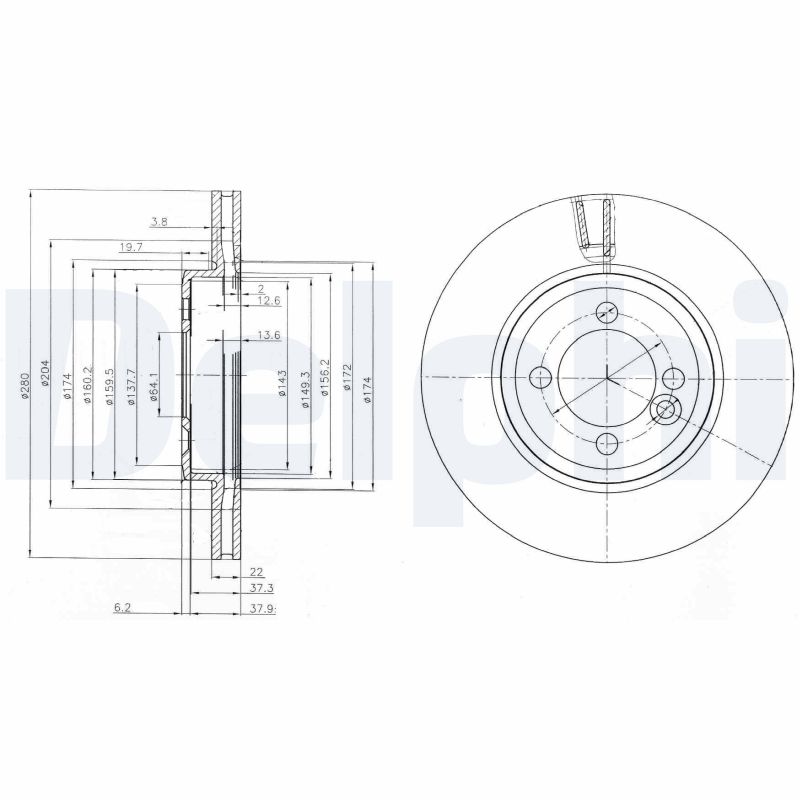 Disc frana DELPHI BG4146C