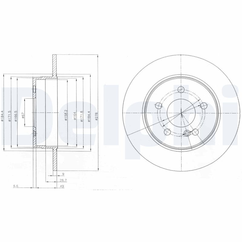 Disc frana DELPHI BG4152