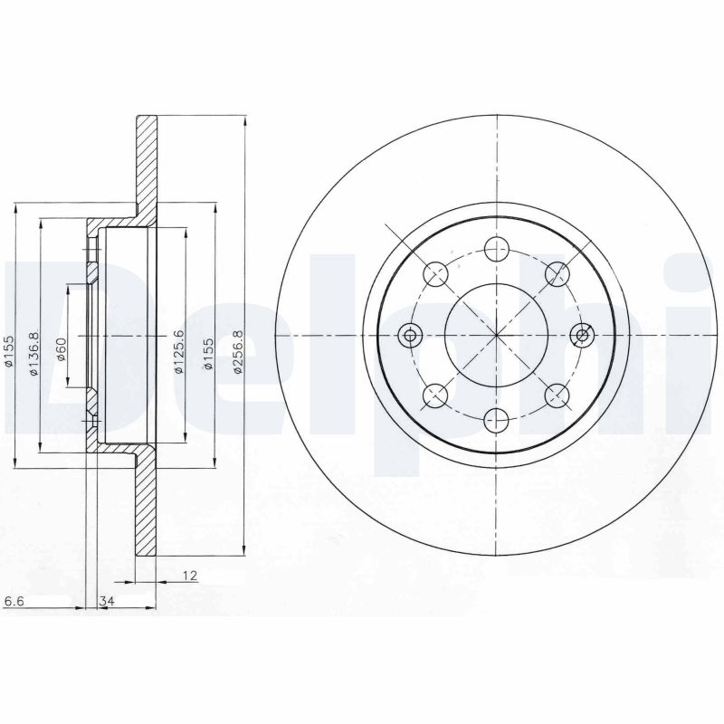 Disc frana DELPHI BG4155