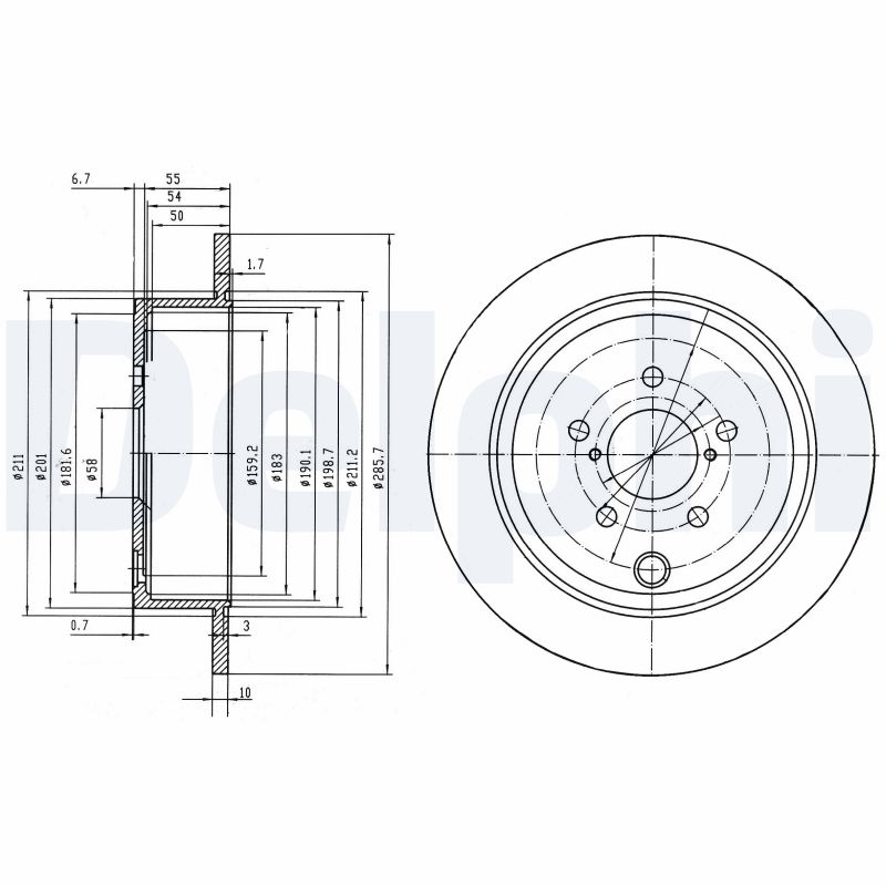 Disc frana DELPHI BG4158