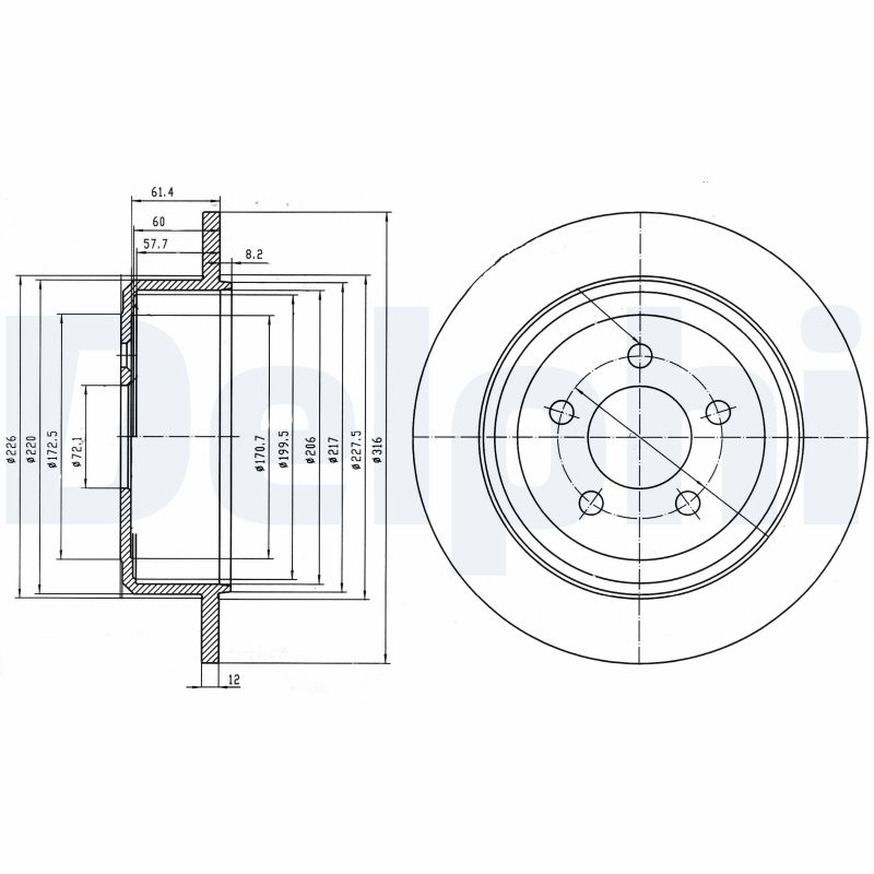 Disc frana DELPHI BG4159
