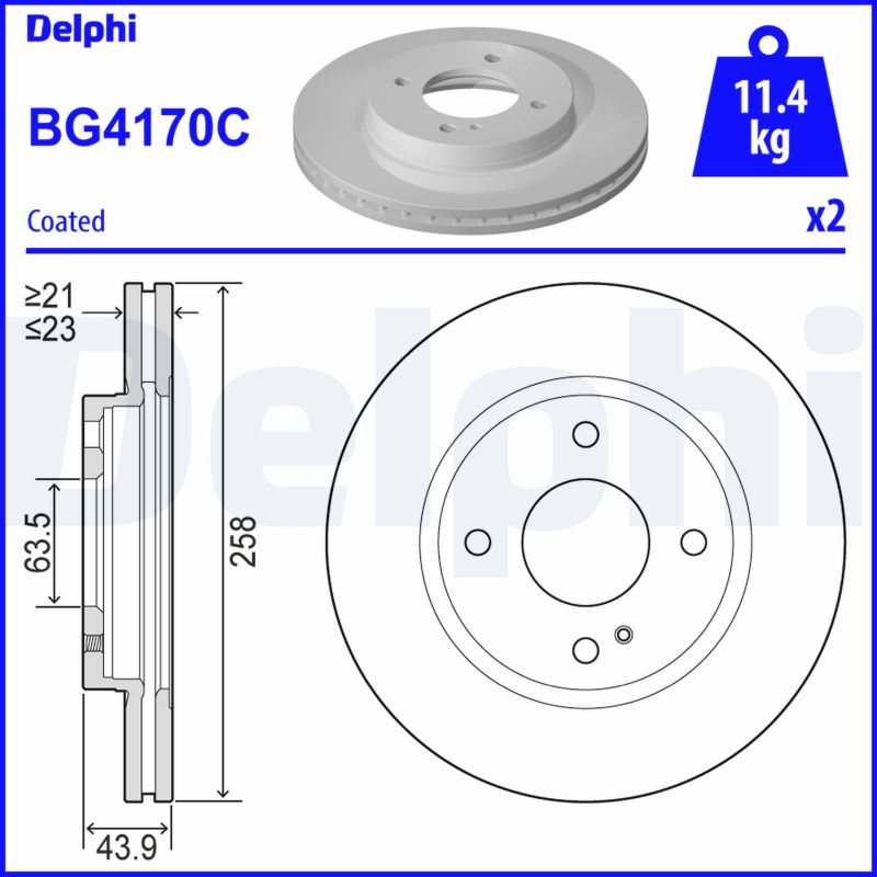 Disc frana DELPHI BG4170C