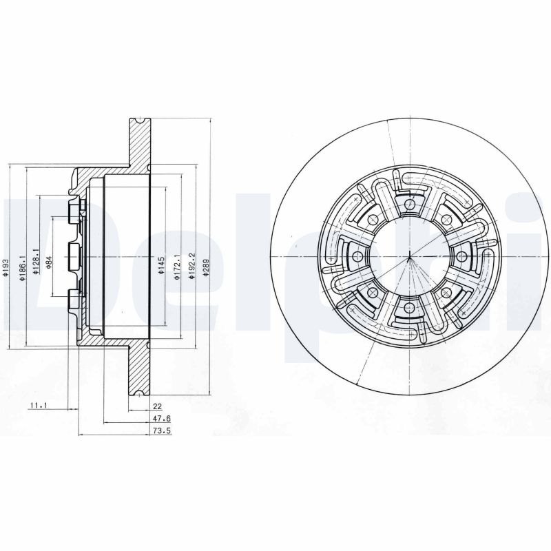Disc frana DELPHI BG4171