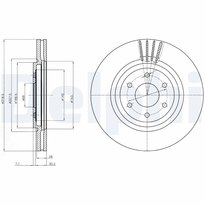 Disc frana DELPHI BG4176C