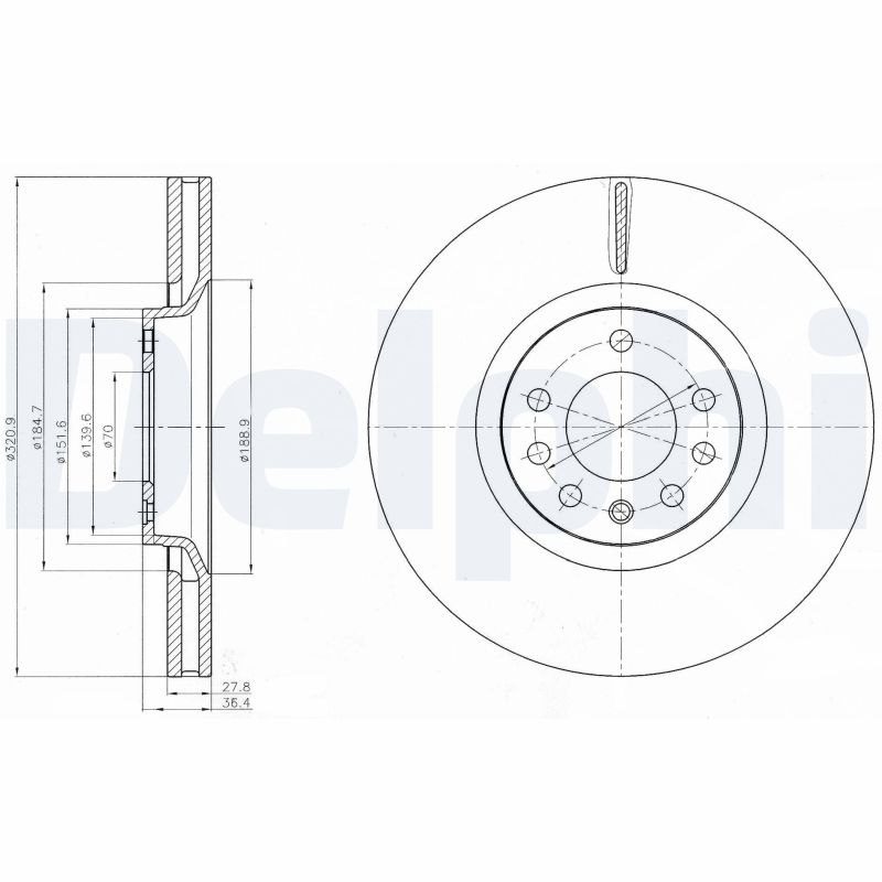 Disc frana DELPHI BG4185C
