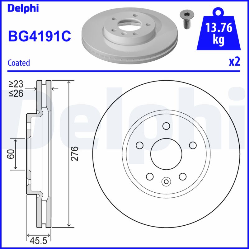 Disc frana DELPHI BG4191C