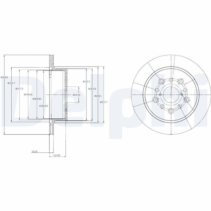 Disc frana DELPHI BG4216