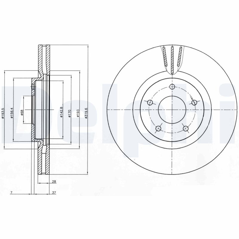 Disc frana DELPHI BG4231C