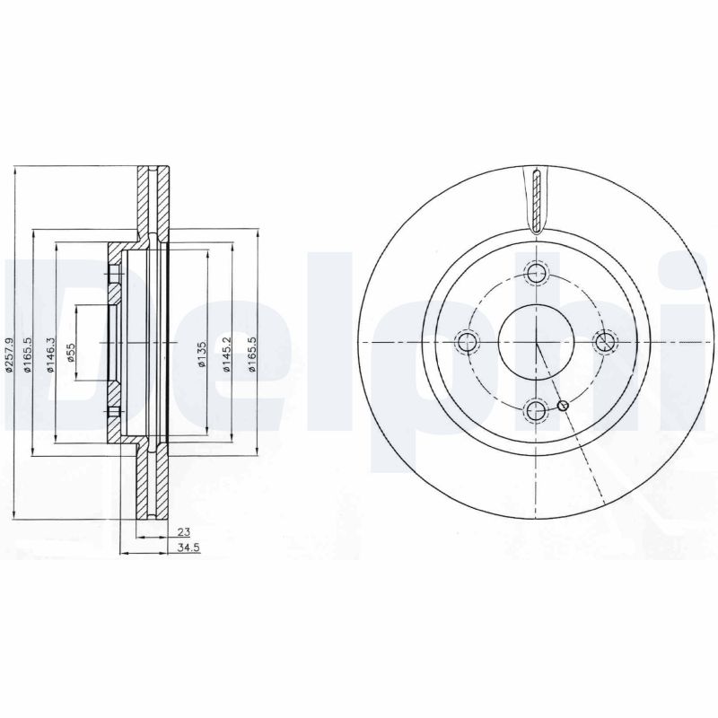 Disc frana DELPHI BG4254C