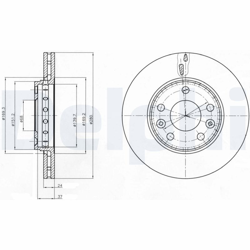 Disc frana DELPHI BG4265C