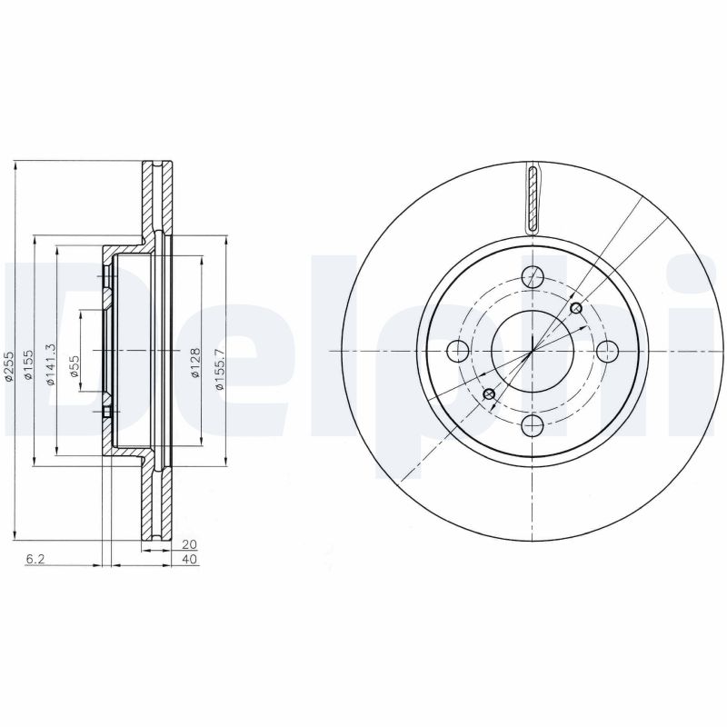 Disc frana DELPHI BG4274