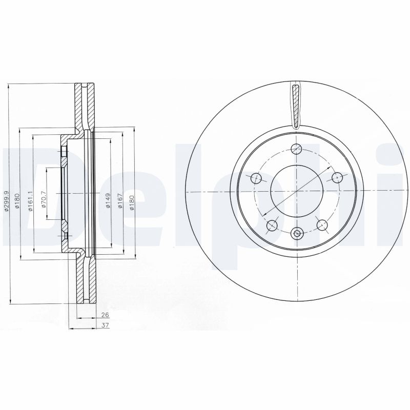 Disc frana DELPHI BG4278C