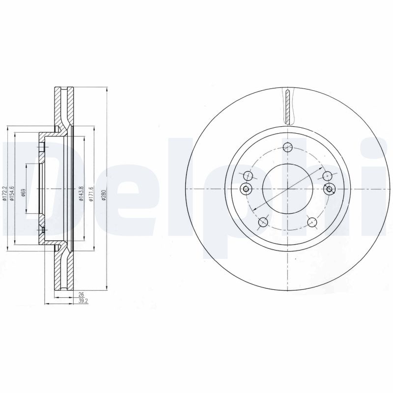 Disc frana DELPHI BG4281C