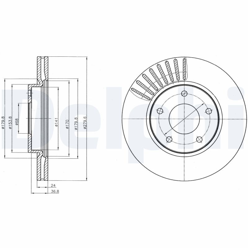 Disc frana DELPHI BG4282C