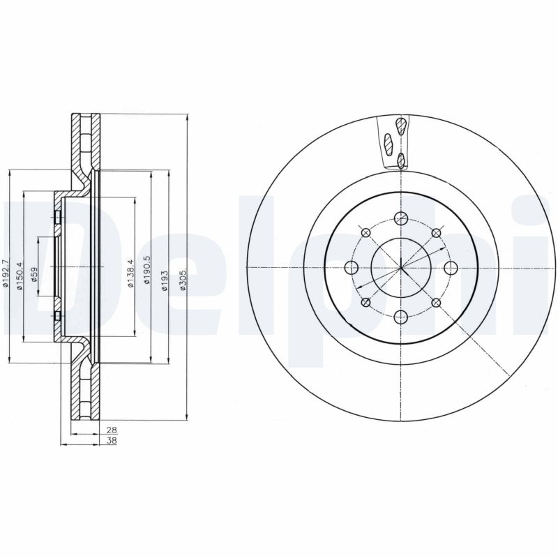 Disc frana DELPHI BG4308