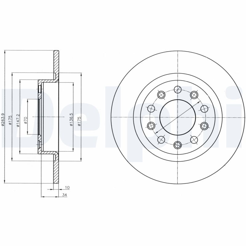 Disc frana DELPHI BG4315