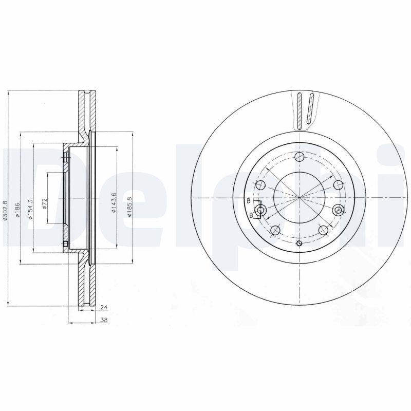 Disc frana DELPHI BG4316