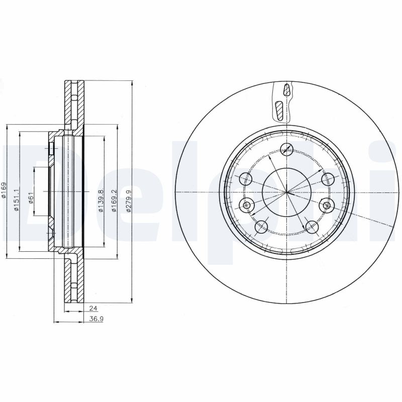 Disc frana DELPHI BG4317C