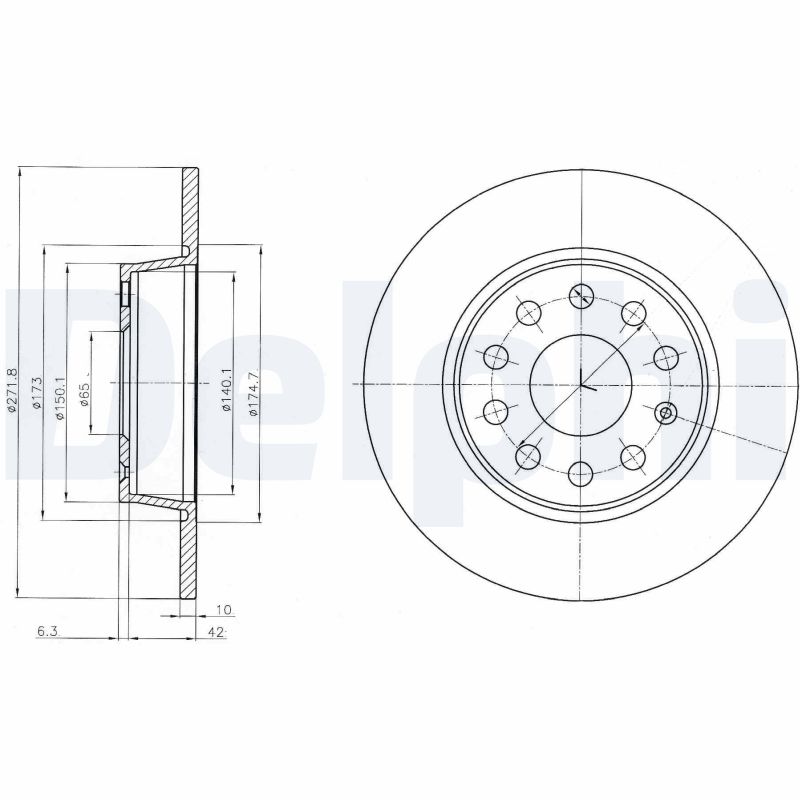 Disc frana DELPHI BG4324C
