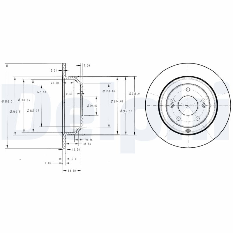 Disc frana DELPHI BG4335