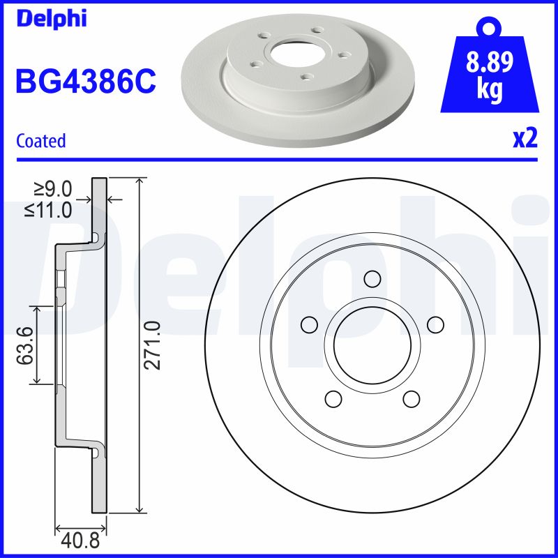 Disc frana DELPHI BG4386C