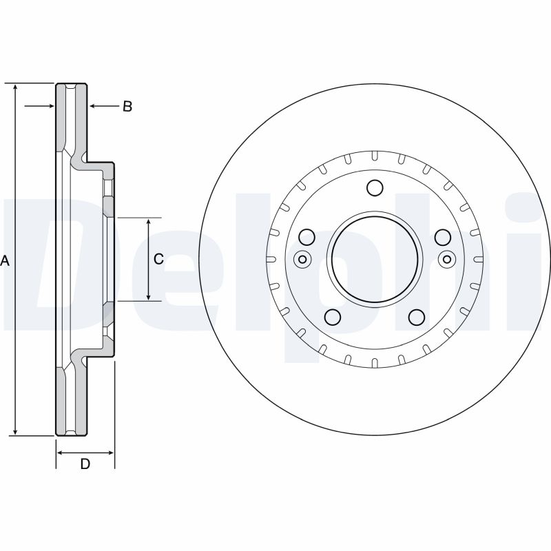 Disc frana DELPHI BG4565C