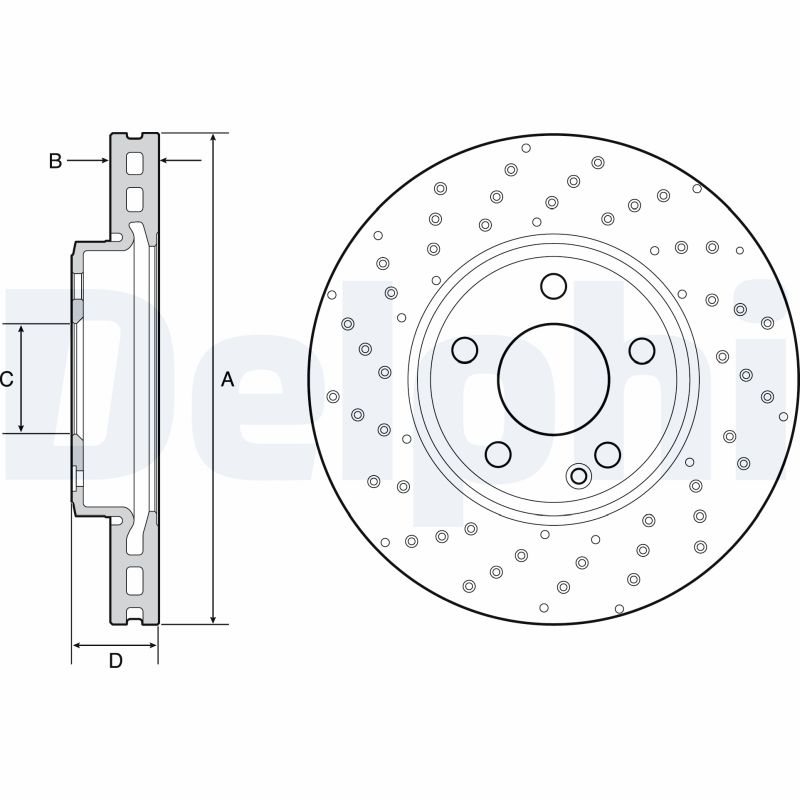 Disc frana DELPHI BG4657C