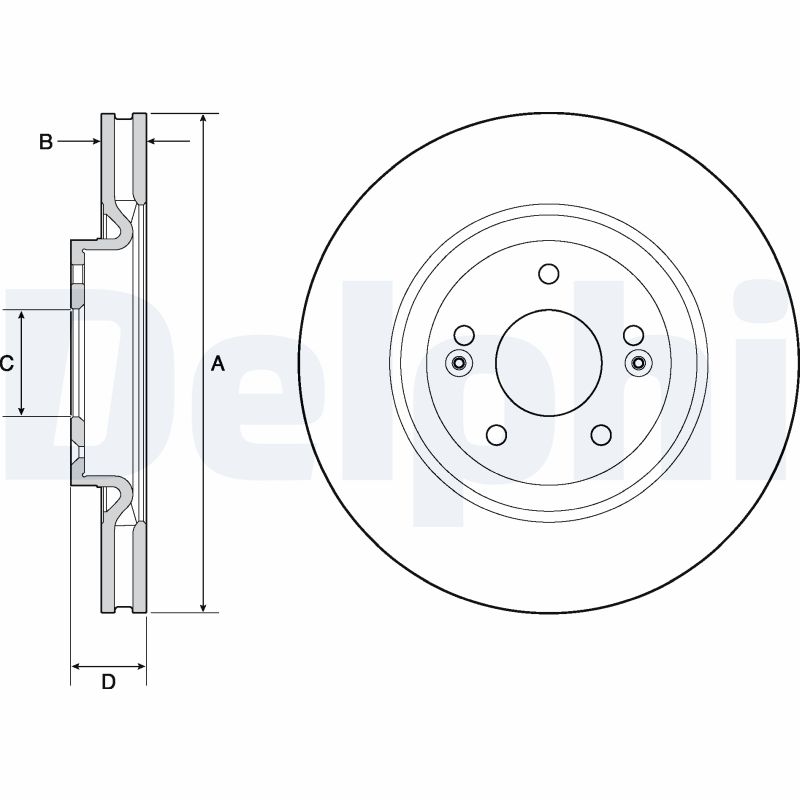 Disc frana DELPHI BG4683C