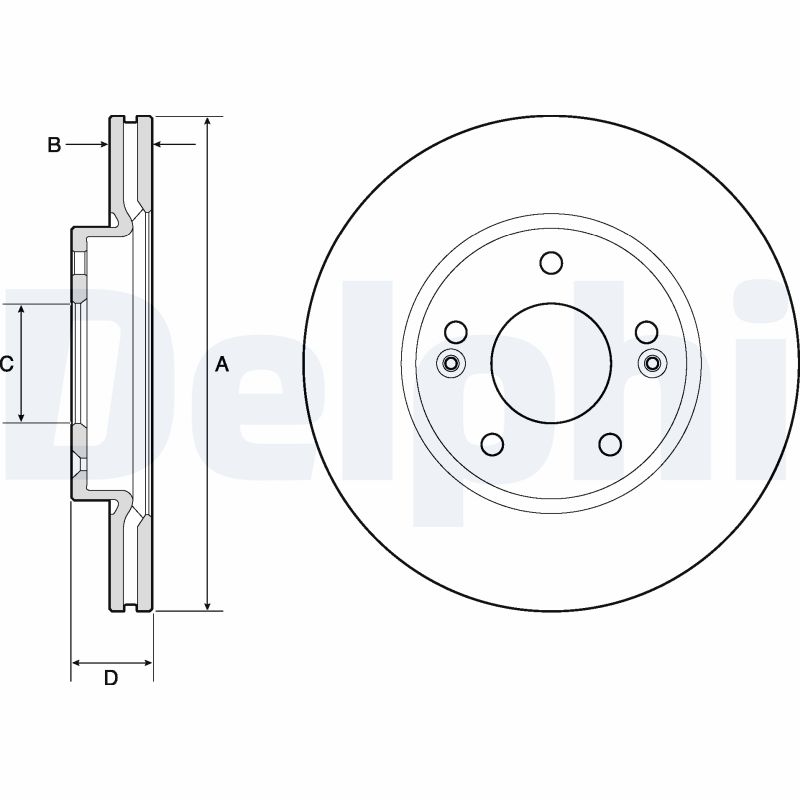 Disc frana DELPHI BG4745C
