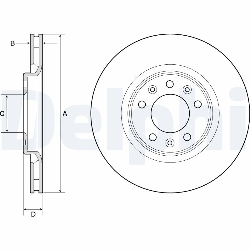Disc frana DELPHI BG4806C
