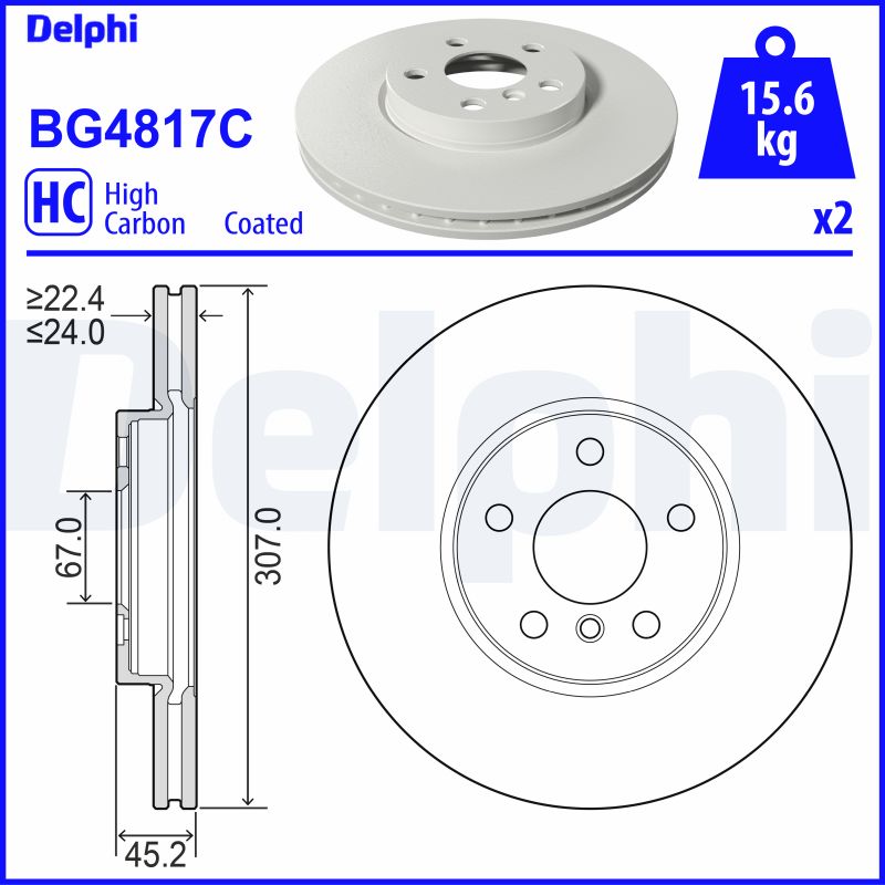Disc frana DELPHI BG4817C