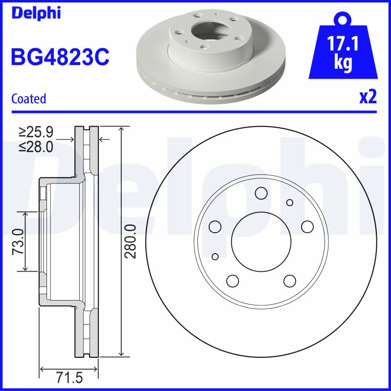 Disc frana DELPHI BG4823C