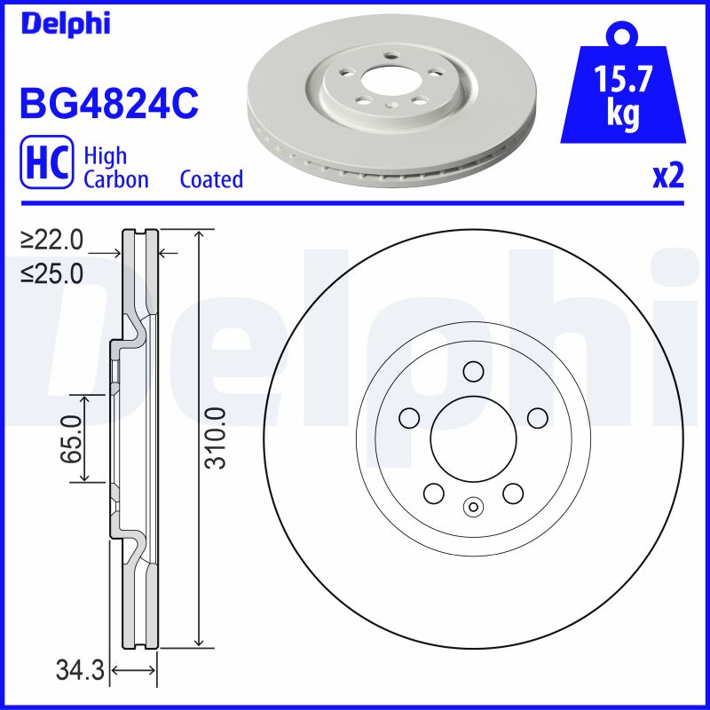Disc frana DELPHI BG4824C