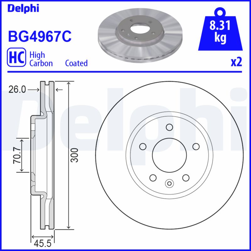 Disc frana DELPHI BG4967C