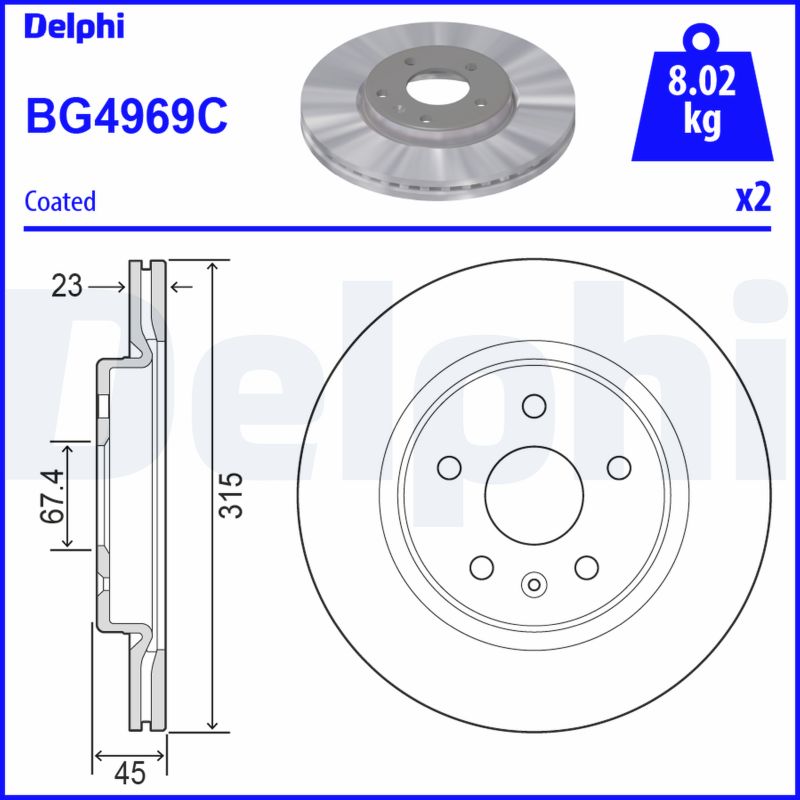 Disc frana DELPHI BG4969C
