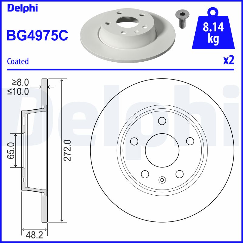 Disc frana DELPHI BG4975C