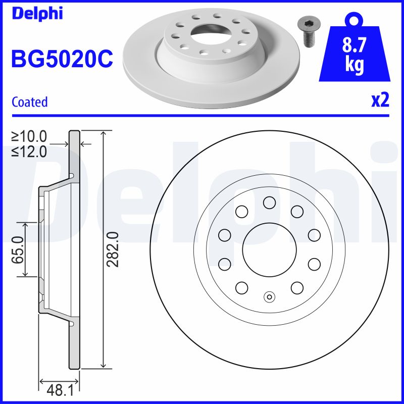 Disc frana DELPHI BG5020C