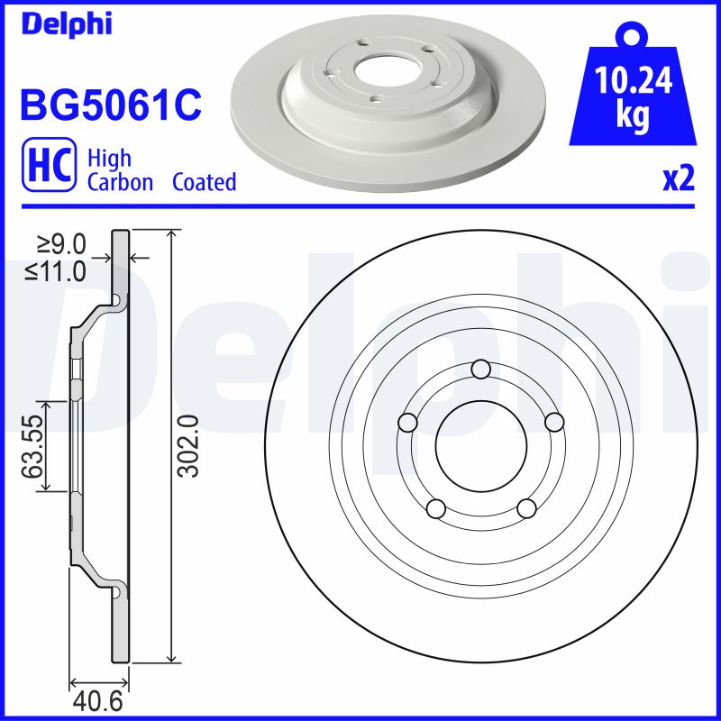 Disc frana DELPHI BG5061C