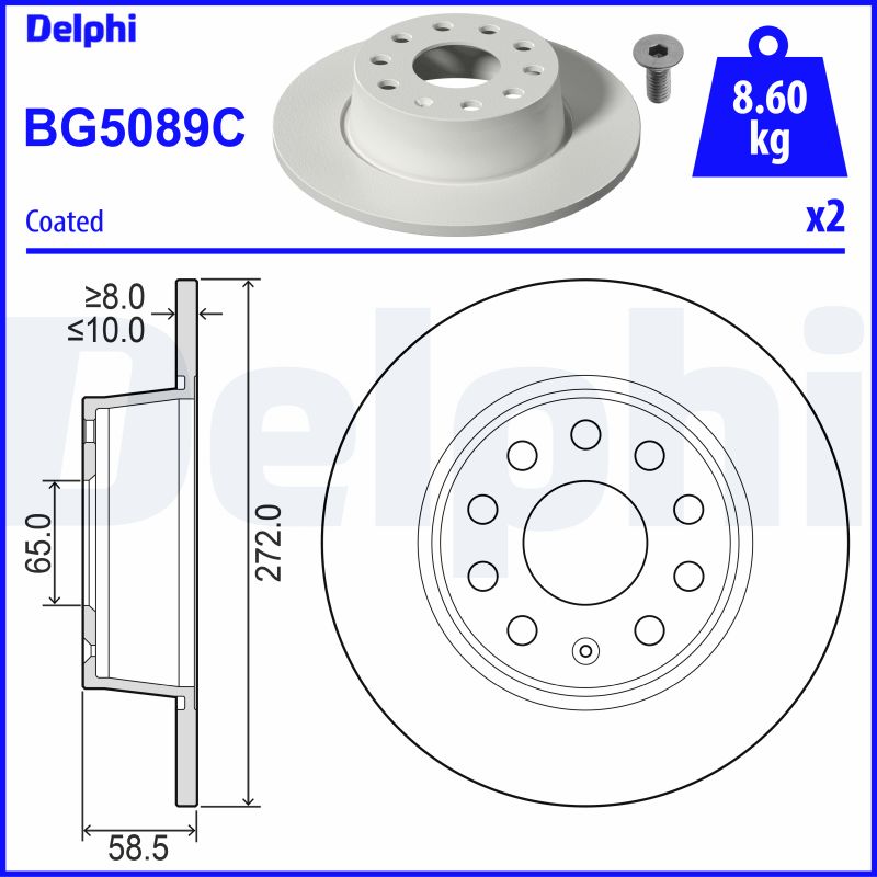 Disc frana DELPHI BG5089C
