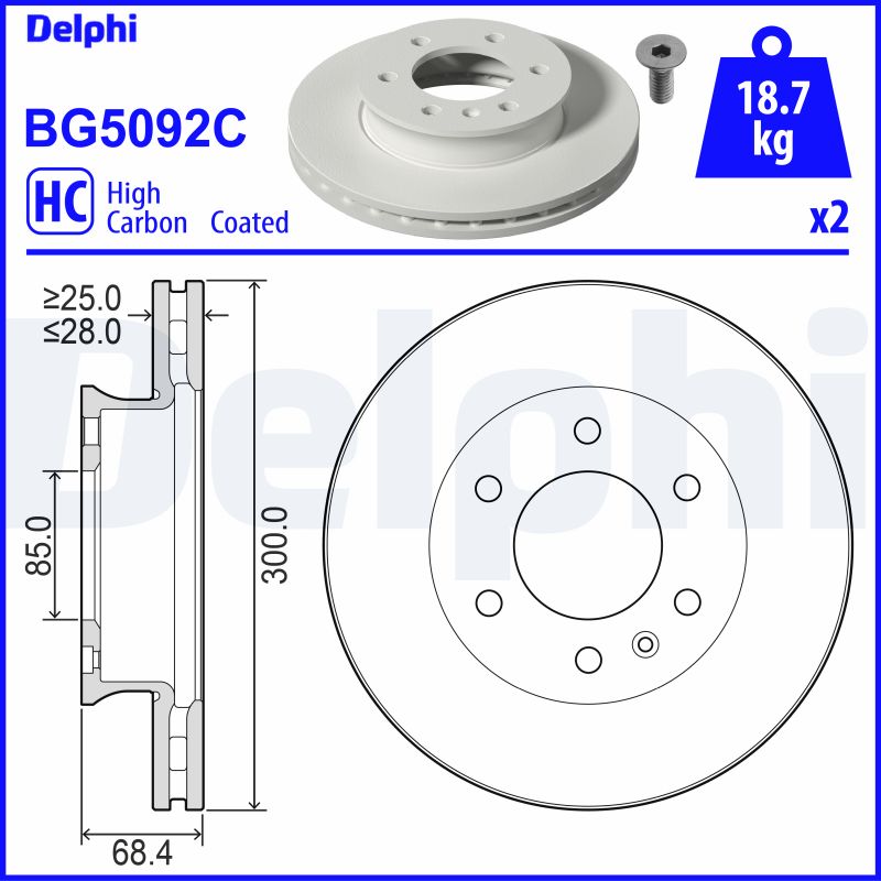 Disc frana DELPHI BG5092C