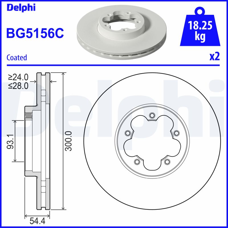 Disc frana DELPHI BG5156C