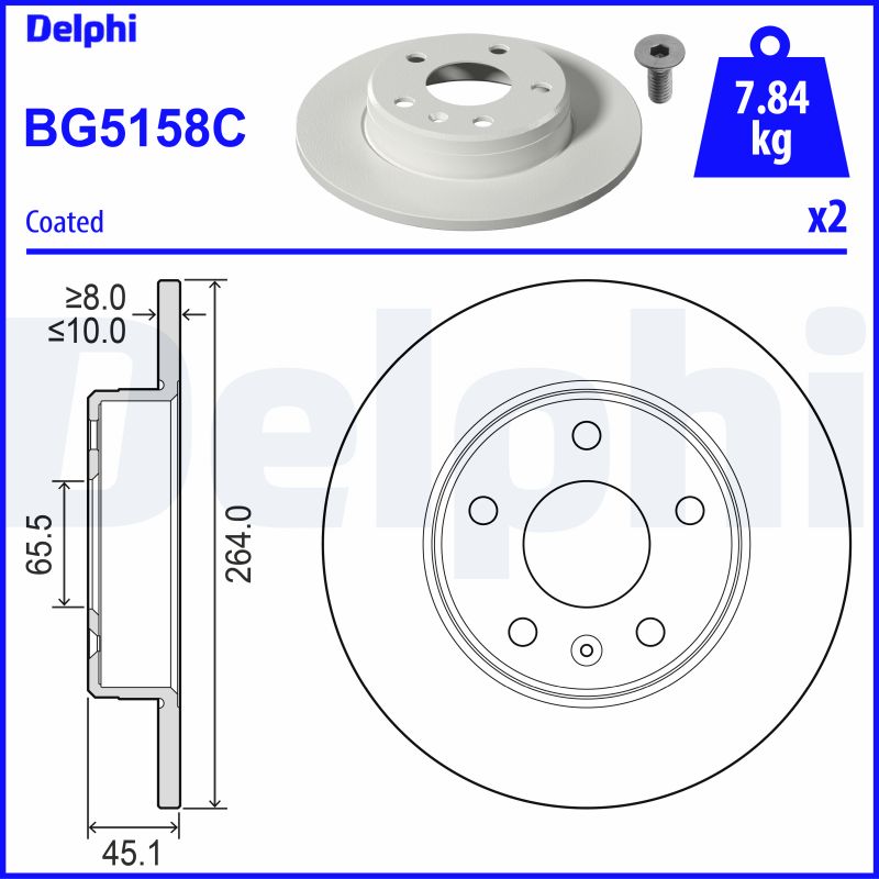Disc frana DELPHI BG5158C