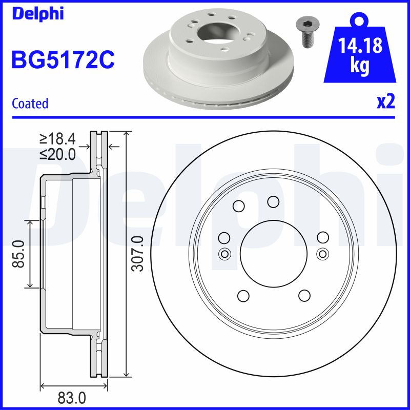 Disc frana DELPHI BG5172C