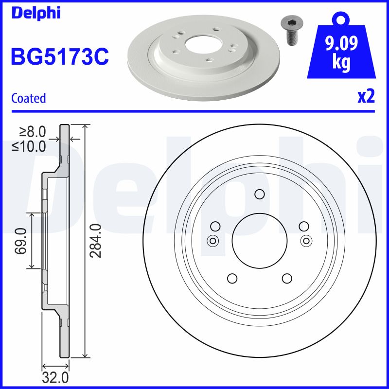 Disc frana DELPHI BG5173C