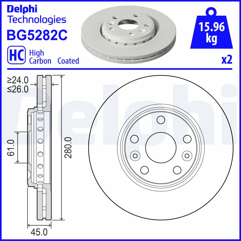 Disc frana DELPHI BG5282C