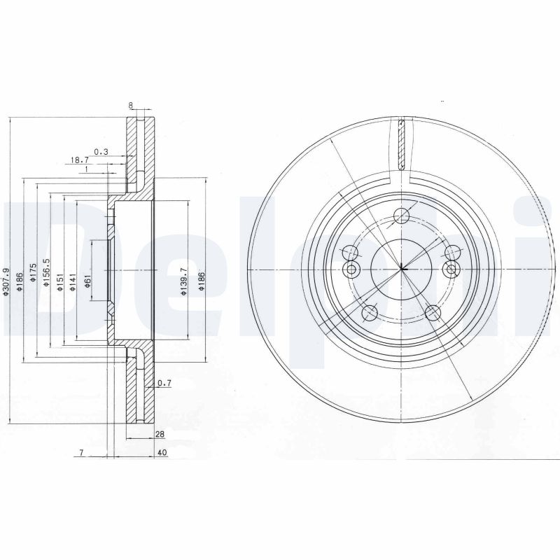 Disc frana DELPHI BG9016